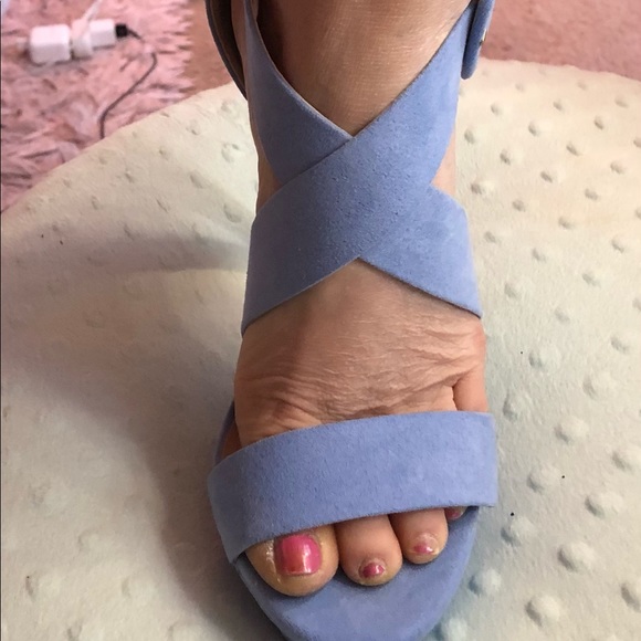 Periwinkle Sexy 5” High-heel Suede Sandals with 1”1/8 Platform - Picture 2 of 8